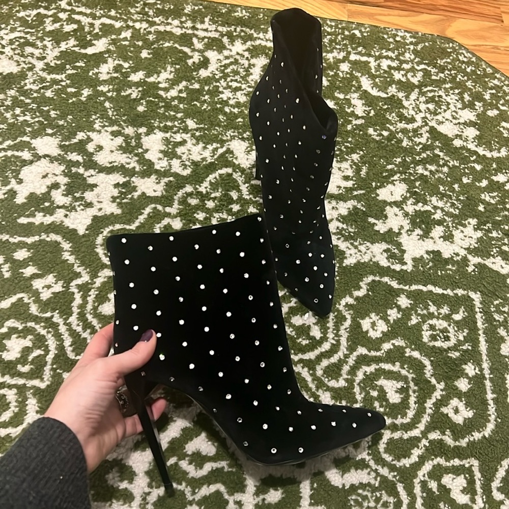 Never worn! Rhinestone Saint Laurent Boots